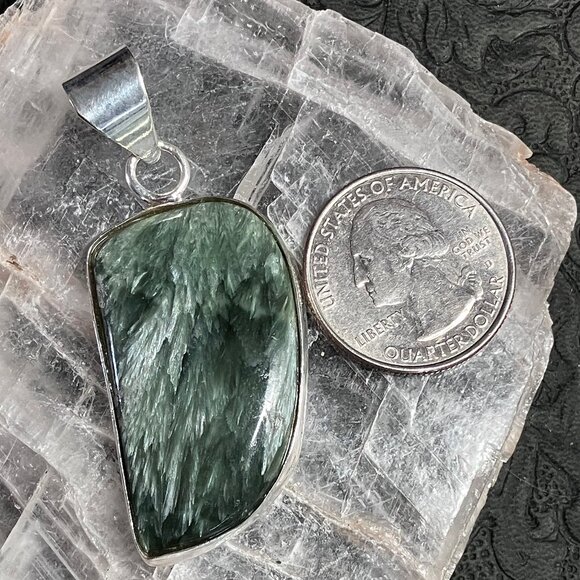 Seraphinite Stone Jewelry Crystal Pendant - Picture 9 of 9